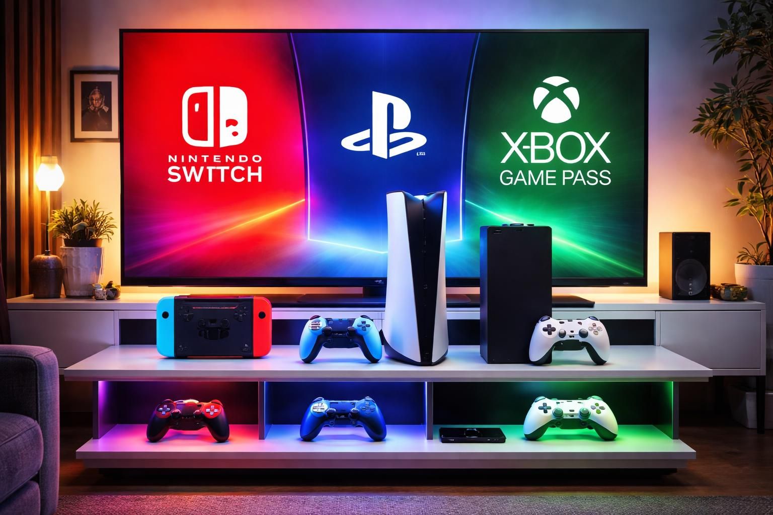 découvrez les jeux vidéo comme loisir avec les consoles nintendo switch, playstation 5 et le service xbox game pass, pour des heures de divertissement et d'aventure.