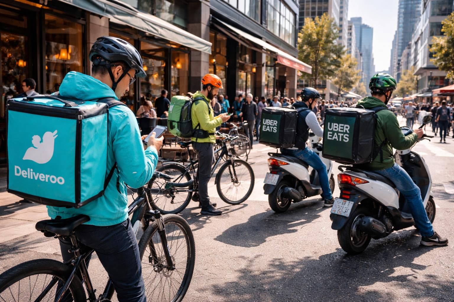 découvrez nos solutions de livraison mobile intégrant les applications deliveroo, uber eats et les opportunités de la gig economy pour optimiser vos services de livraison.